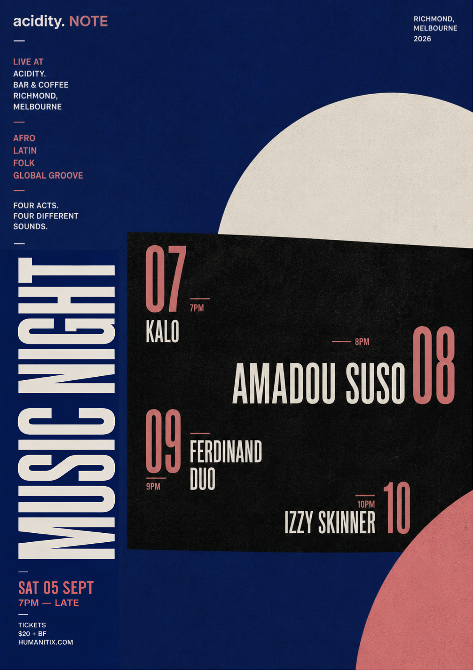 Acidity Note Music Night poster