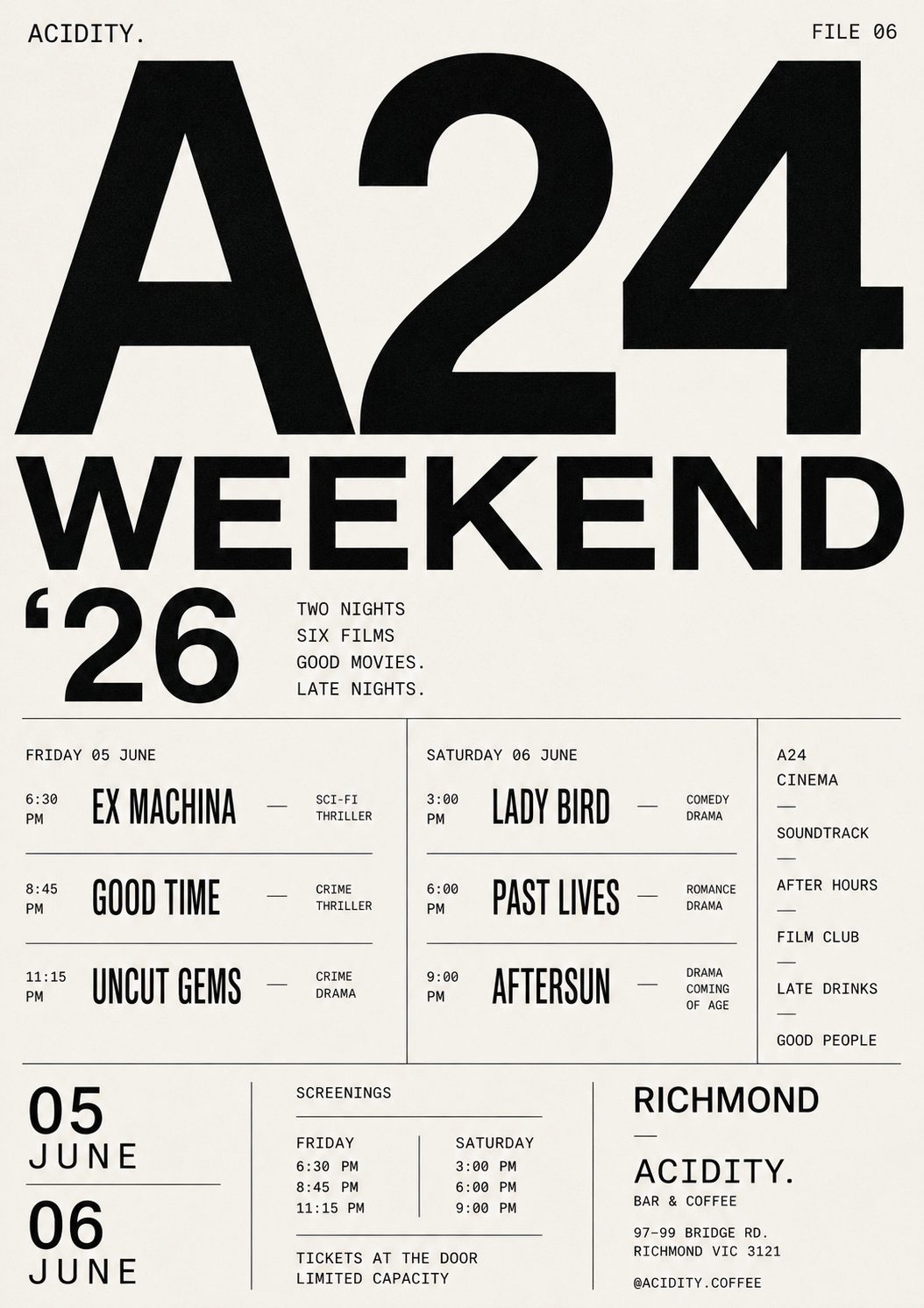 A24 Weekend poster