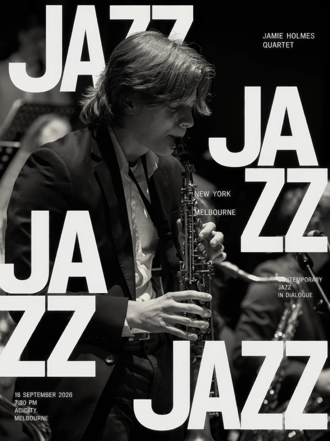 New York Jazz Jamie Holmes Quartet poster